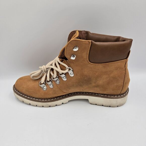 Steve Madden Start Cognac Boots Tan Suede Boots Women's Size 8 -Style# STRT01S1 - Picture 9 of 13